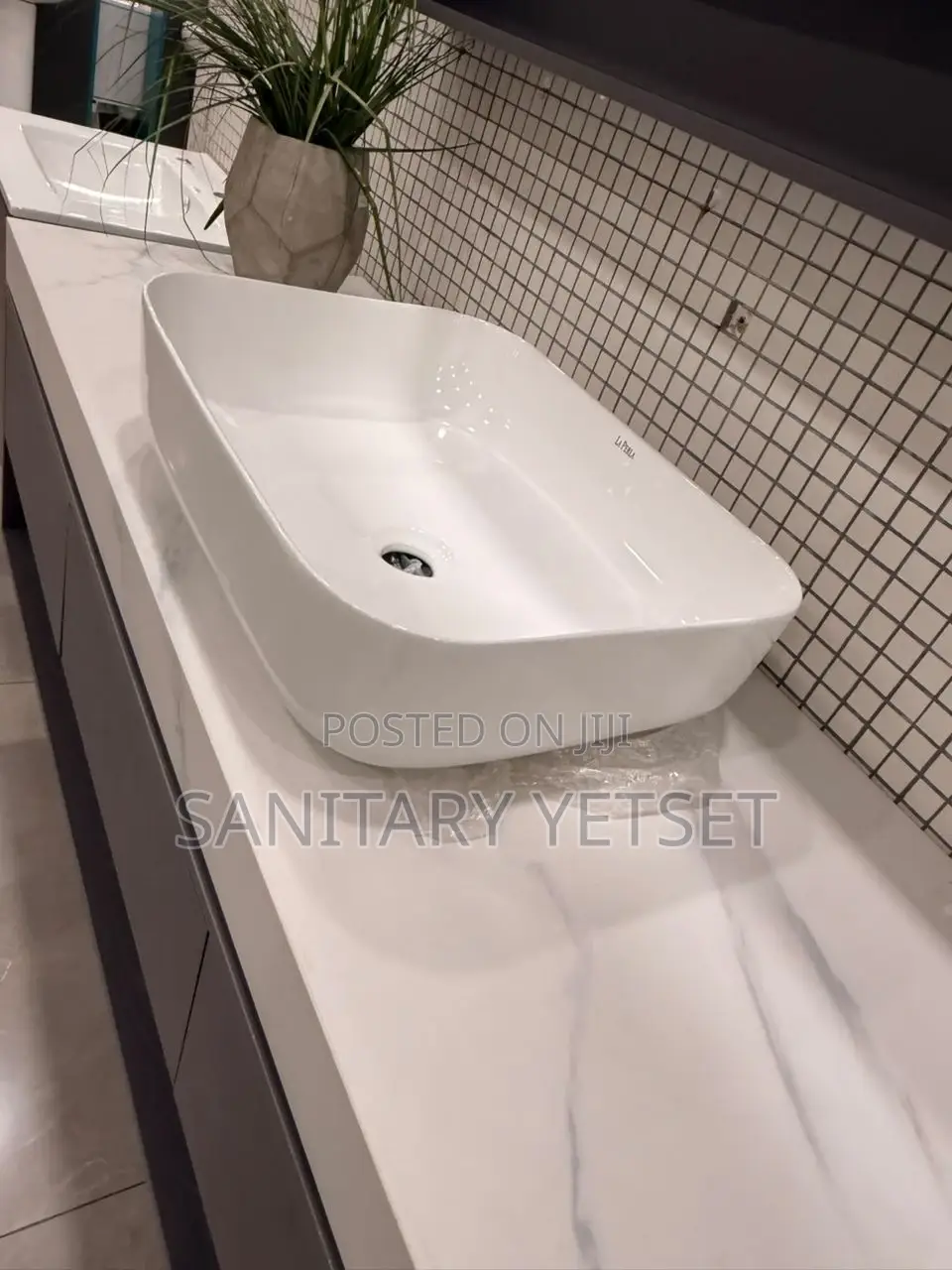 Single Countertop Cabinet Basin