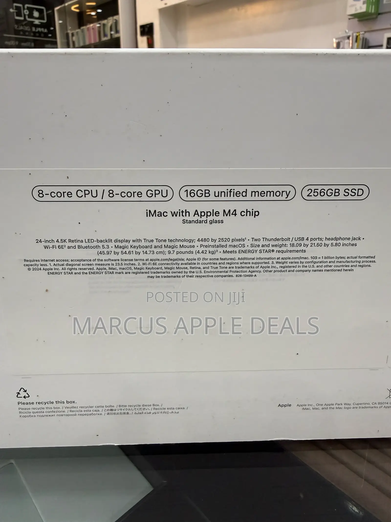 New Desktop Computer Apple iMac M4 16GB Apple M4 SSD 256GB