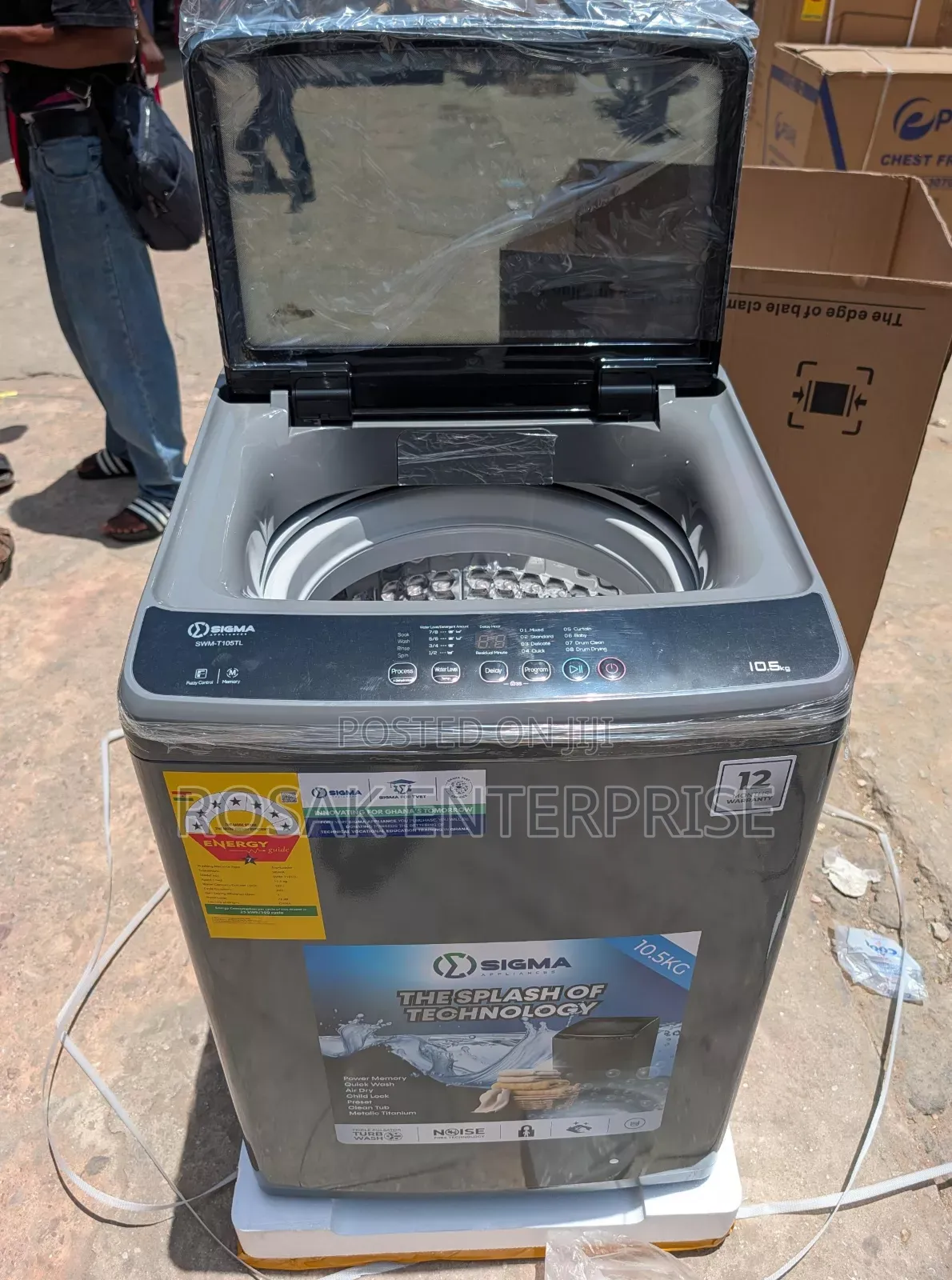 Sigma 10.5kg Top Laod Fully Automatic Washing Machine