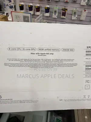 New Desktop Computer Apple iMac M4 16GB Apple M4 SSD 256GB