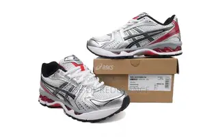 Asics Gel-Kayano 14 White Classic Red Sneakers