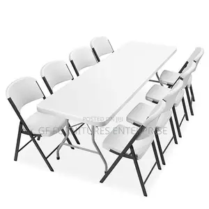 Folding Table and Chair Set(8chairs)