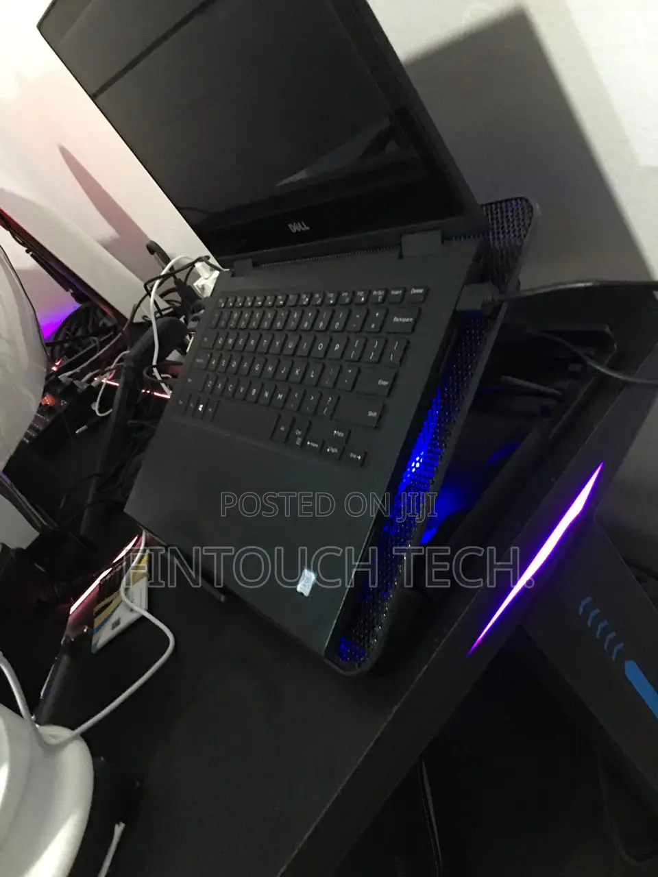 Laptop Cooling Pad With Double Fan, Led and Adjustable Lift Tripod
