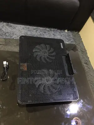 Laptop Cooling Pad With Double Fan, Led and Adjustable Lift Tripod