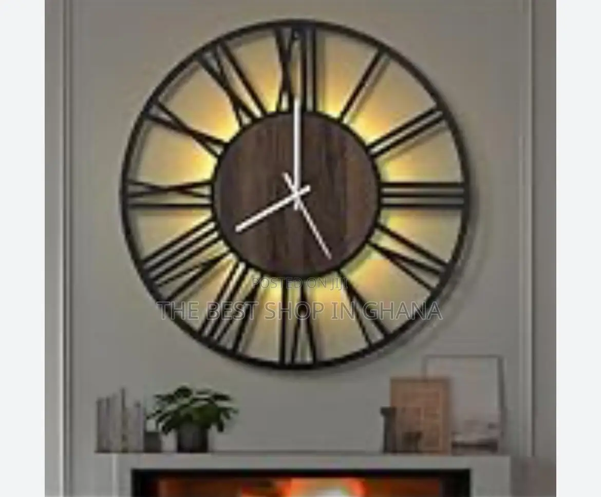 60 Cm Metallic Wall Clock From Uk Available for Sale