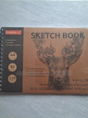 Hardcover A4 Sketch Book (40 Sheets, 120 Gsm)