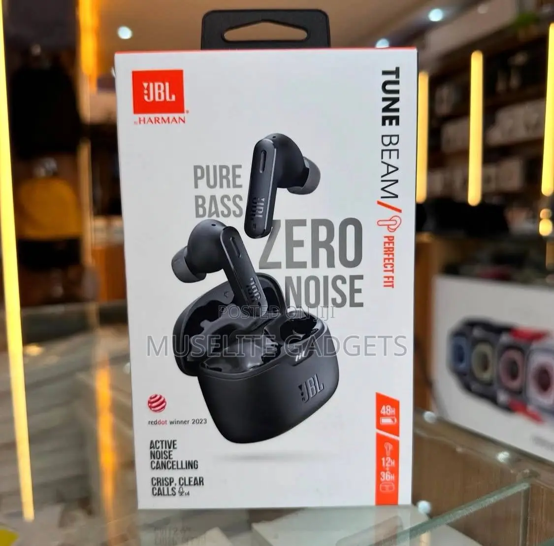 JBL Tune Beam Anc Wireless Earbuds - Deep Bass Clear Calls