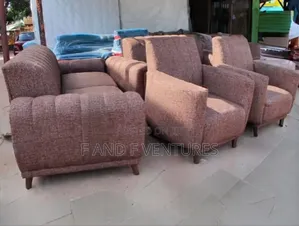 Brown 3‐Piece Sofa Set