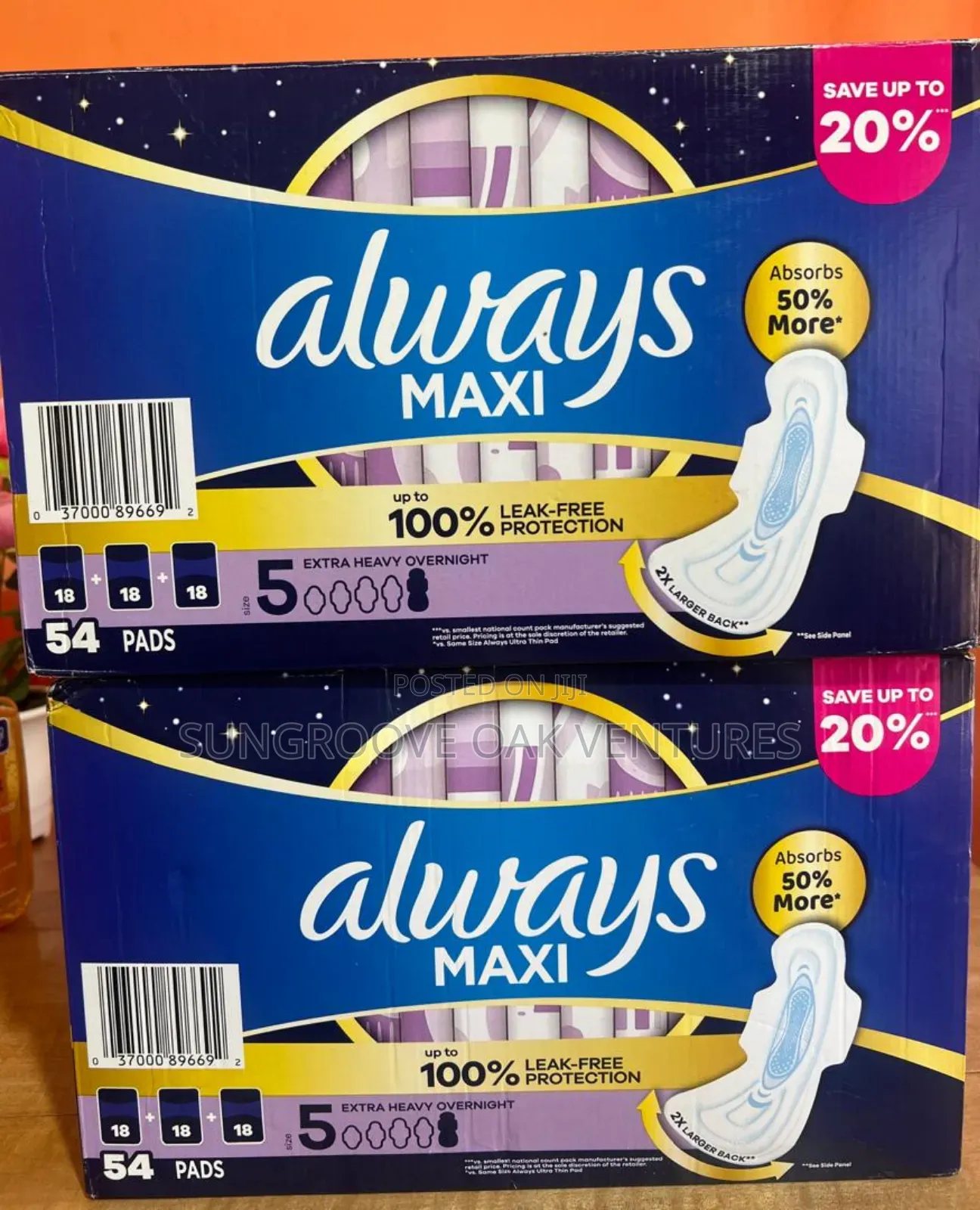 Always Maxi Pads 54cts