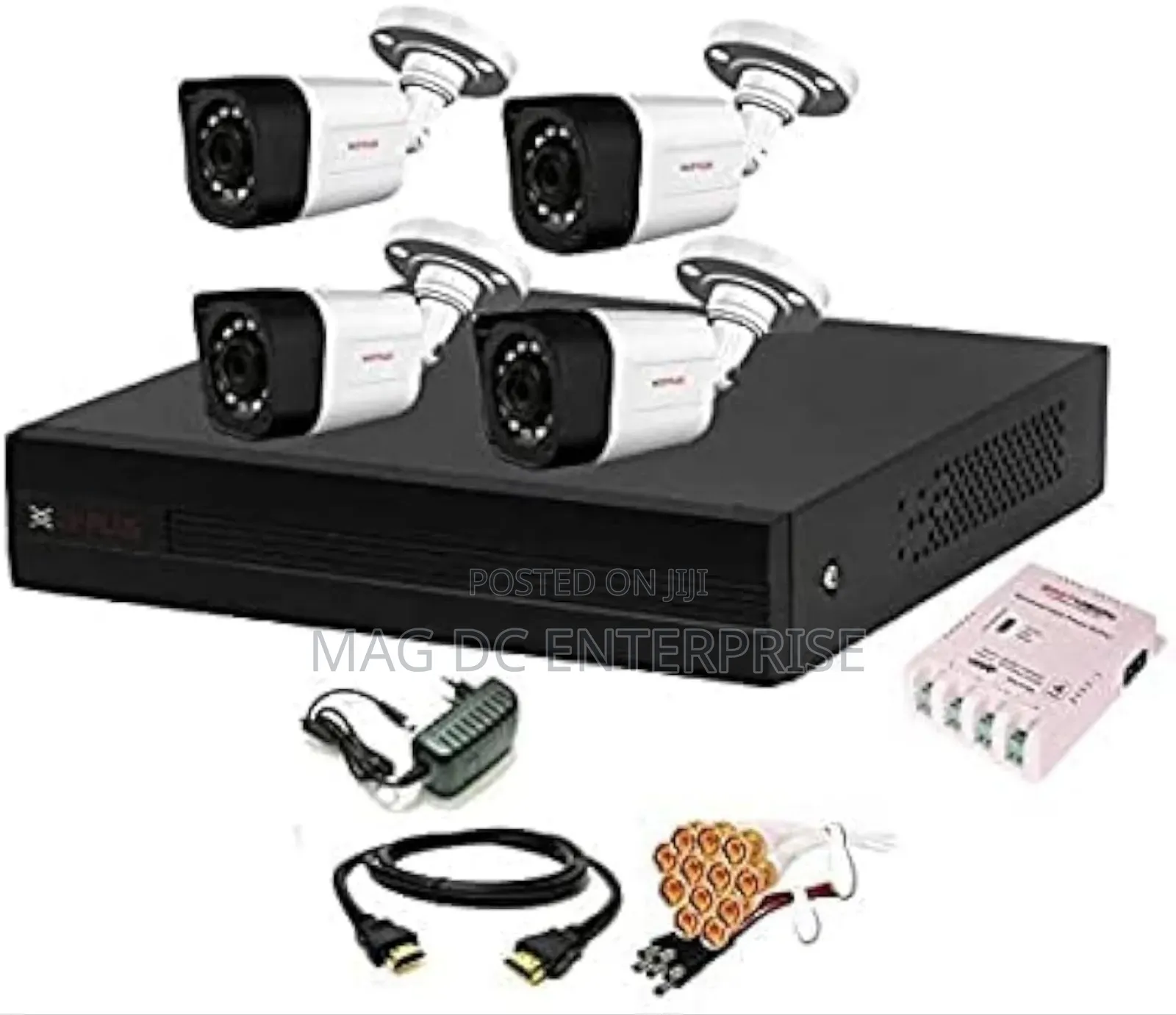 8 Channels Smart CCTV With 4 Cameras, Cables and Accessories
