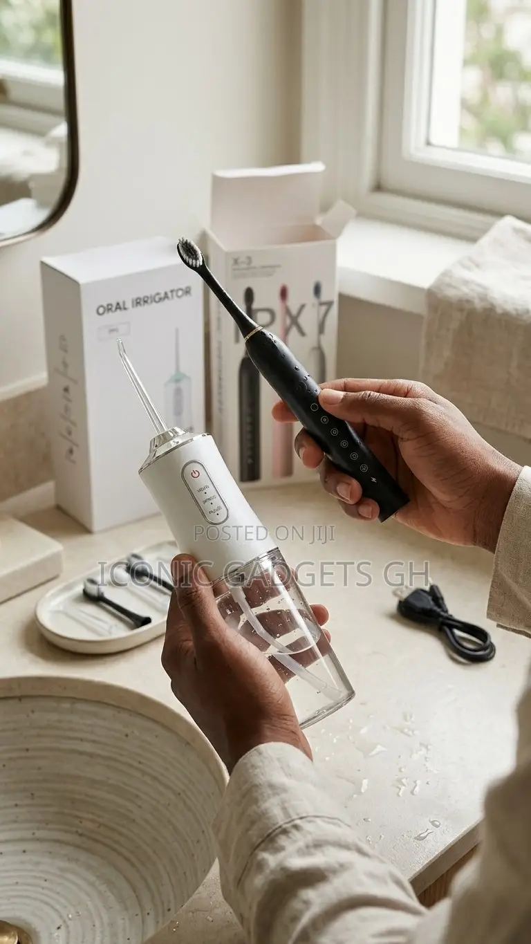Iconic Smart Oral Care Combo – Flosser + Electric Toothbrush