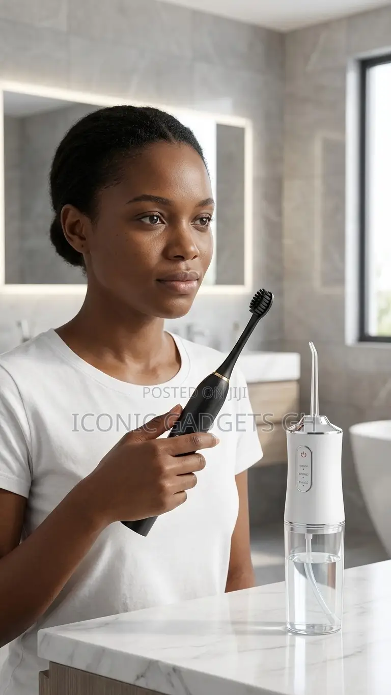 Iconic Smart Oral Care Combo – Flosser + Electric Toothbrush
