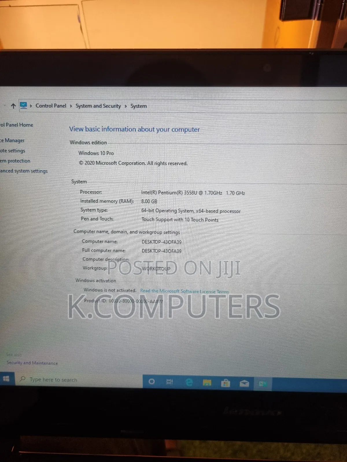Laptop Lenovo Flex 2 8GB Intel Pentium SSD 128GB