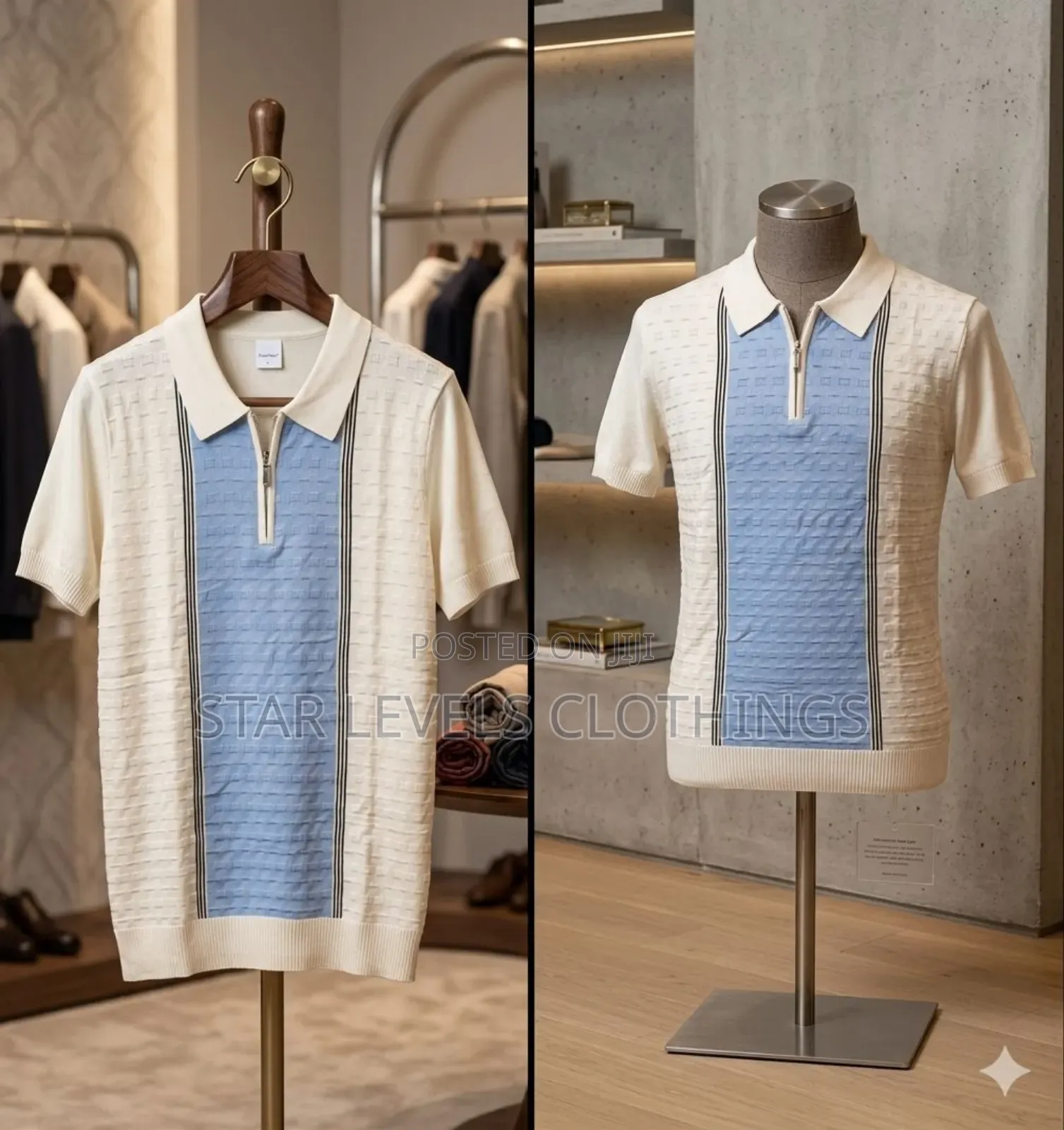 Neat Men's Knitted Shirts in Sizes
