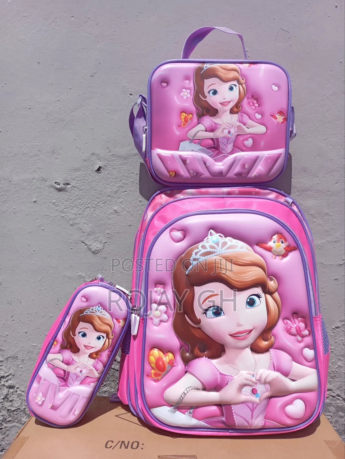 3 in 1 School Bag for Kid's (Backpack, Lunch Bag, Pencil Purse (Pink)