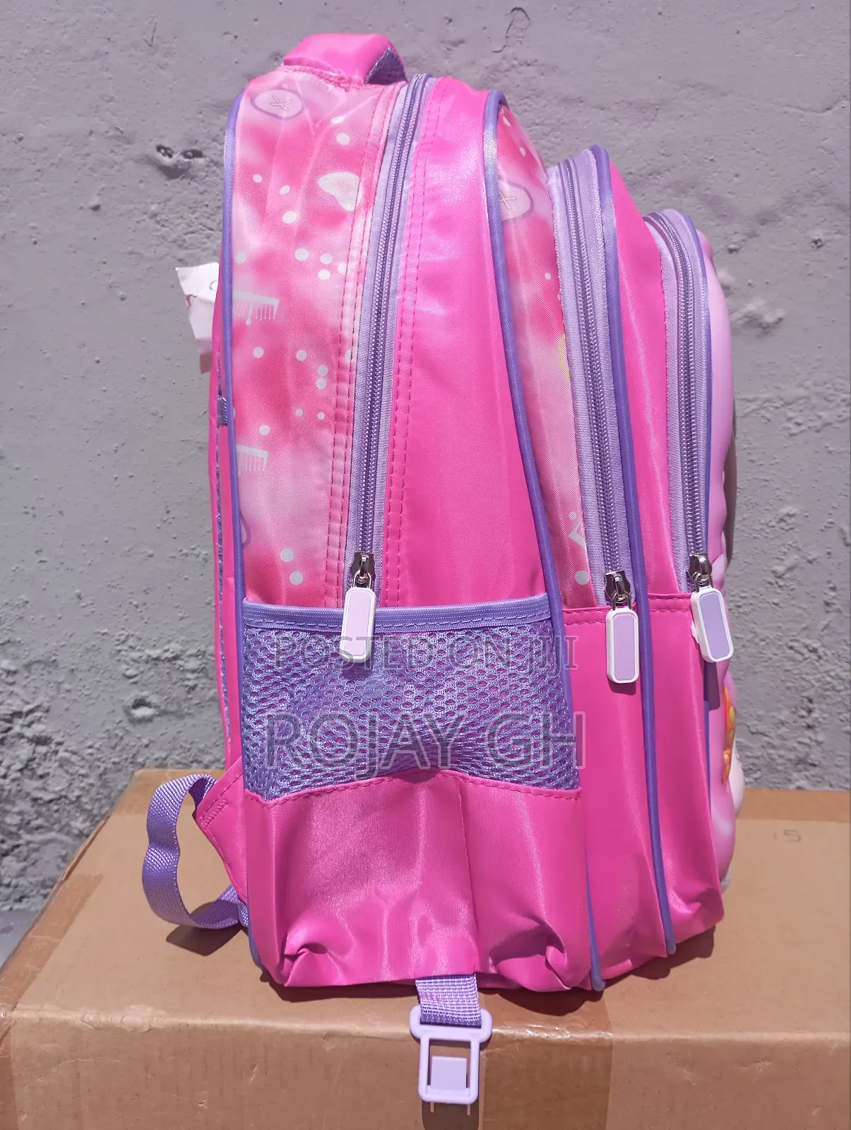 3 in 1 School Bag for Kid's (Backpack, Lunch Bag, Pencil Purse (Pink)