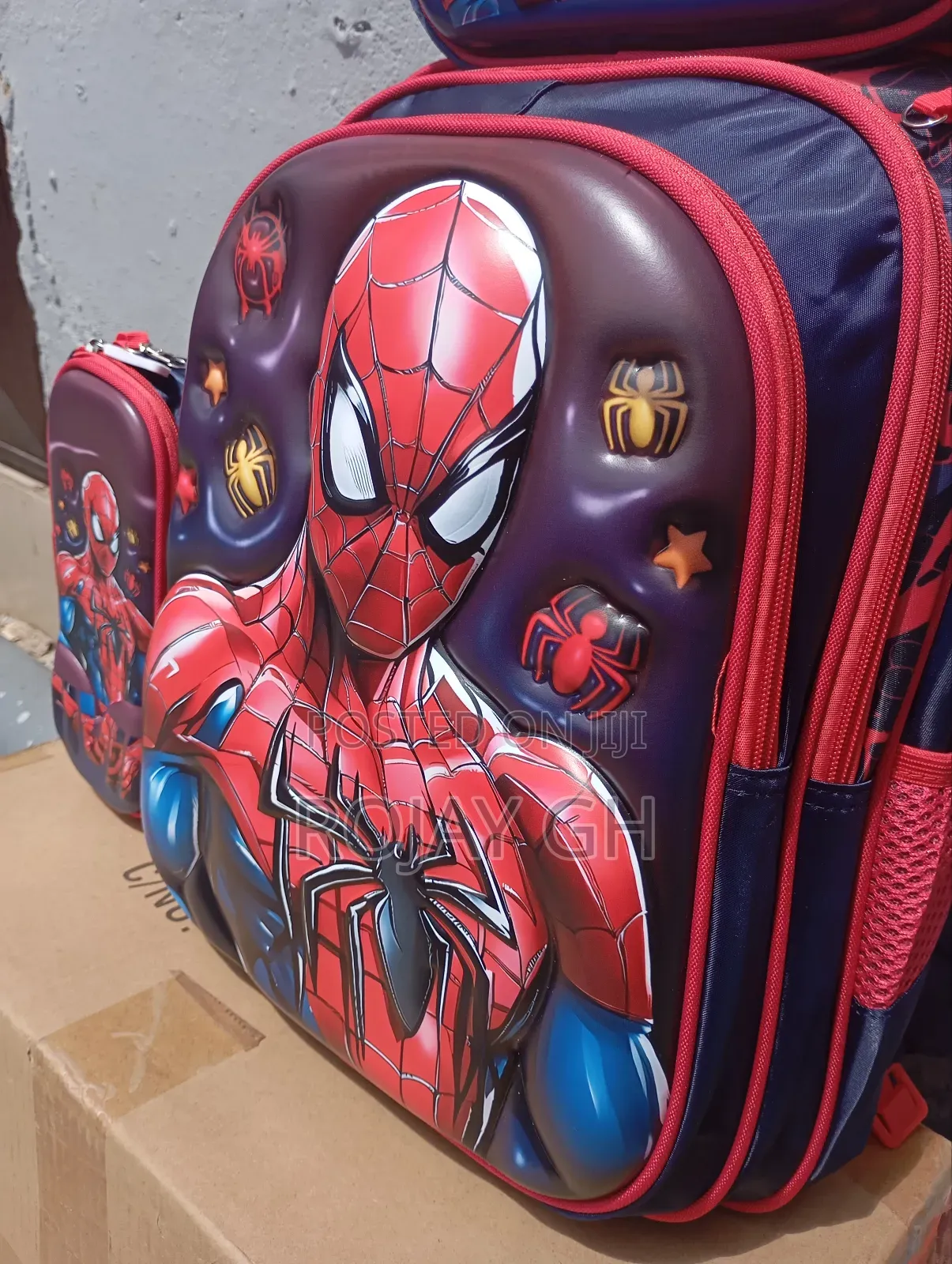 3 in 1 Cartooned School Bag for Kids - Red