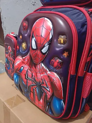 3 in 1 Cartooned School Bag for Kids - Red