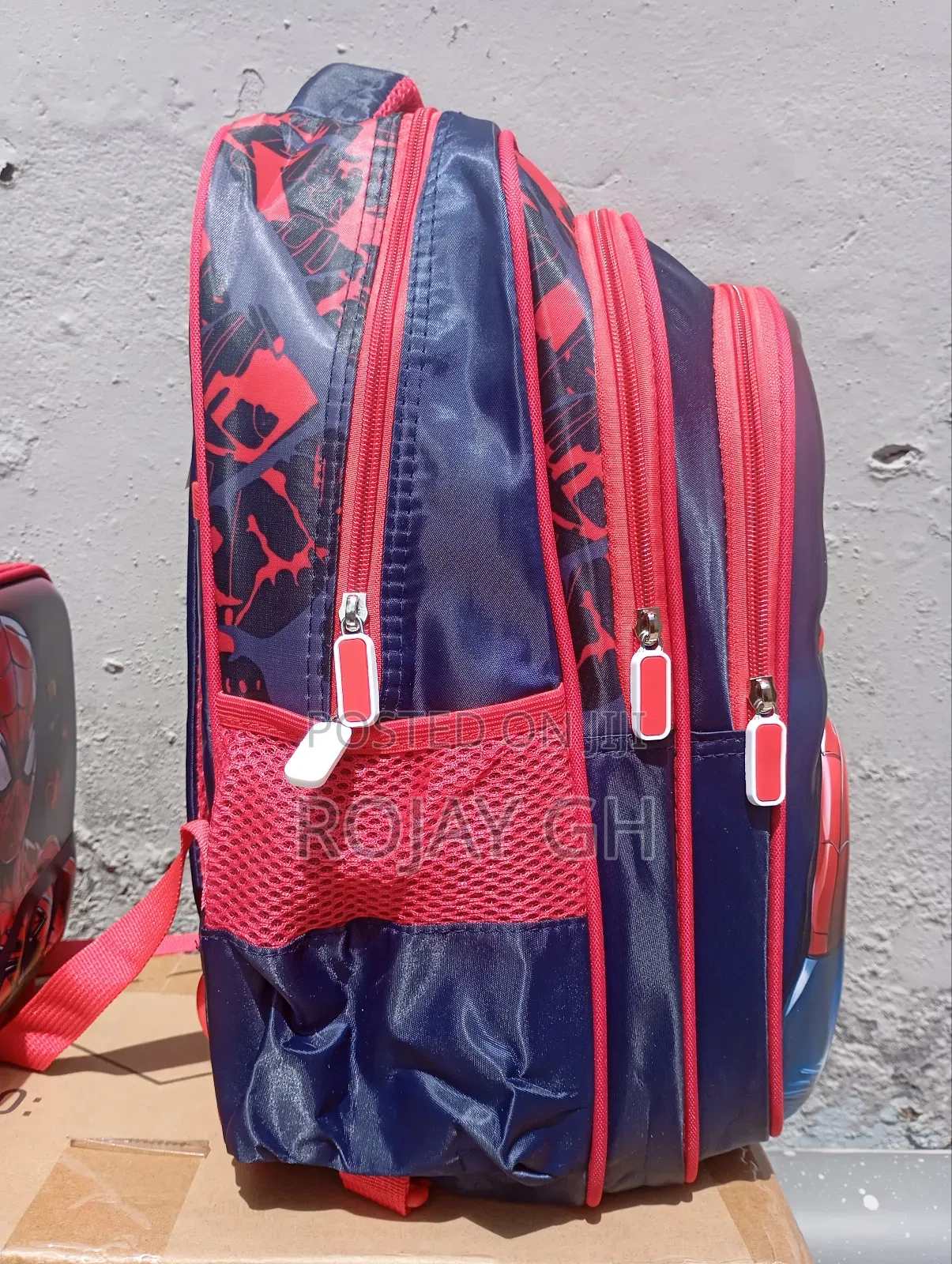 3 in 1 Cartooned School Bag for Kids - Red