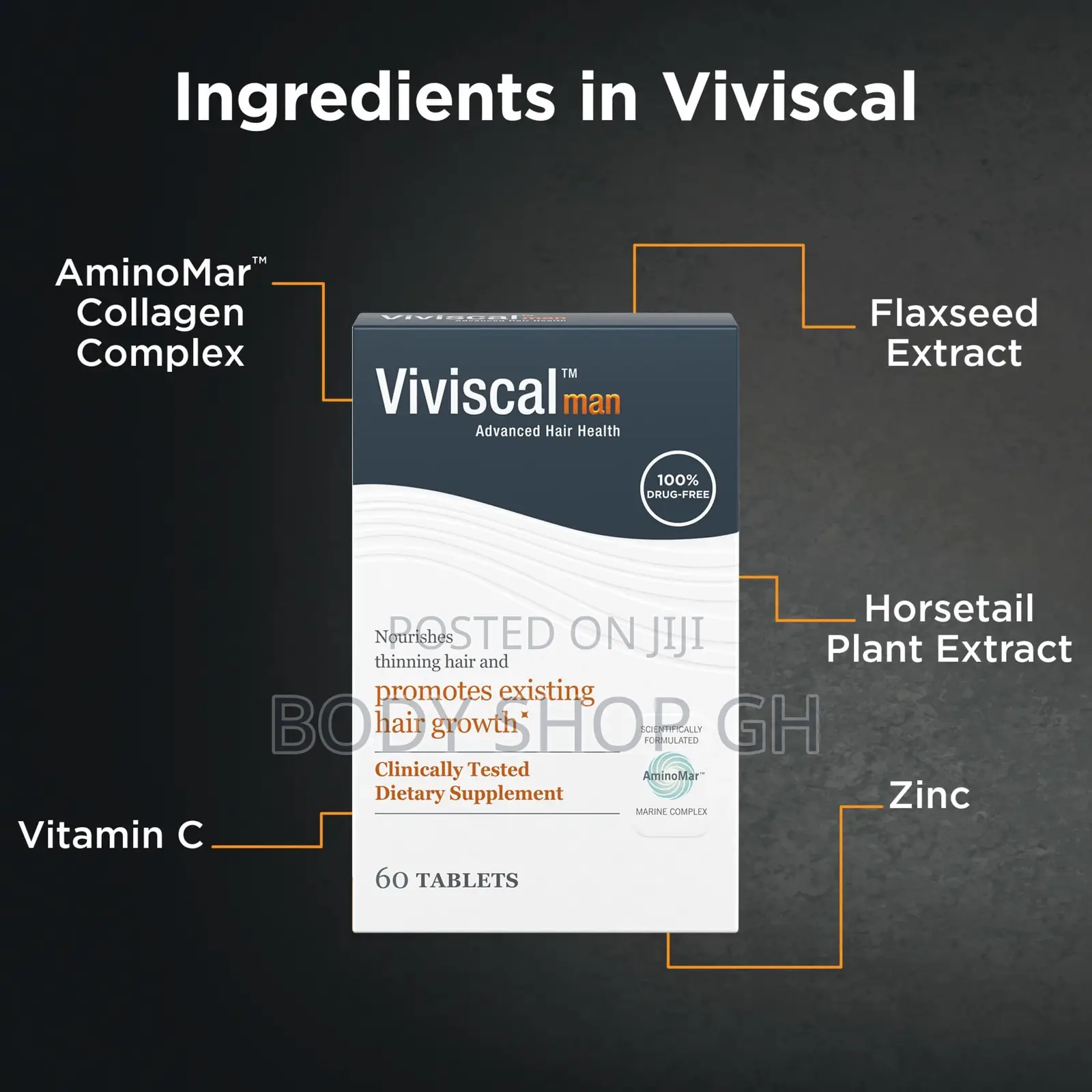 Viviscal Men's Hair Growth Supplements for Thicker Fuller Hair