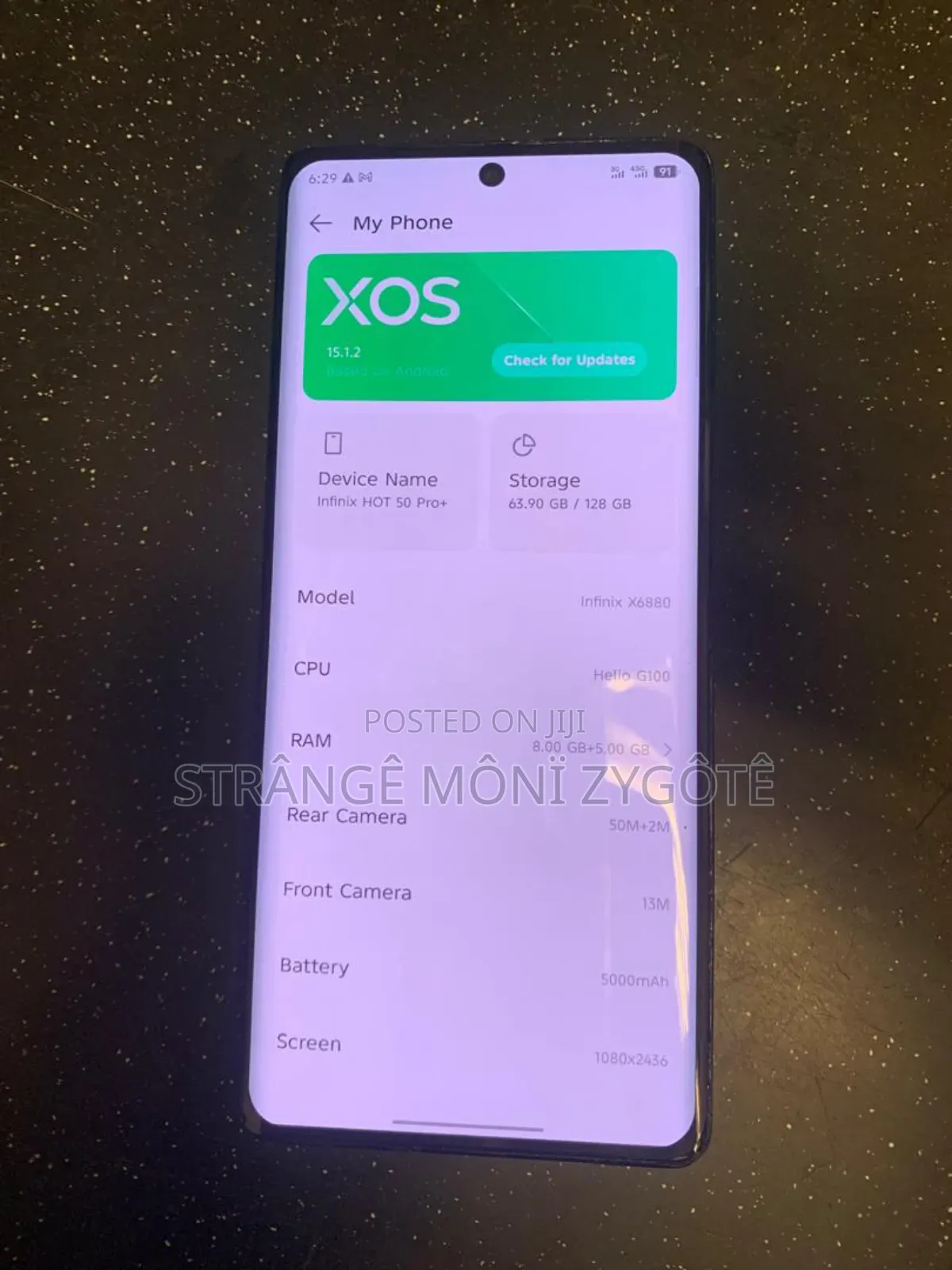New Infinix Hot 50i 128 GB Black