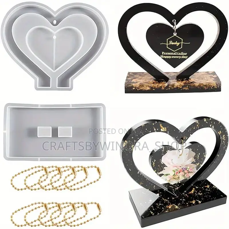 Double Love Frame Mould + 5 Chains