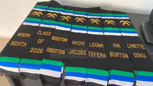 Handwoven Embroidered Sierra Leone Kente Sash
