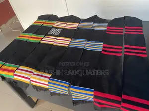 Multi Colored Original Ghana Plain Kente Sash