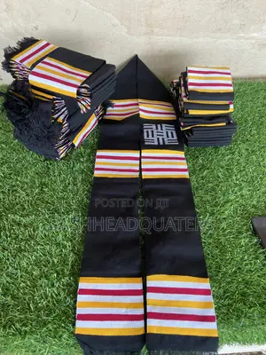 Multi Colored Original Ghana Plain Kente Sash