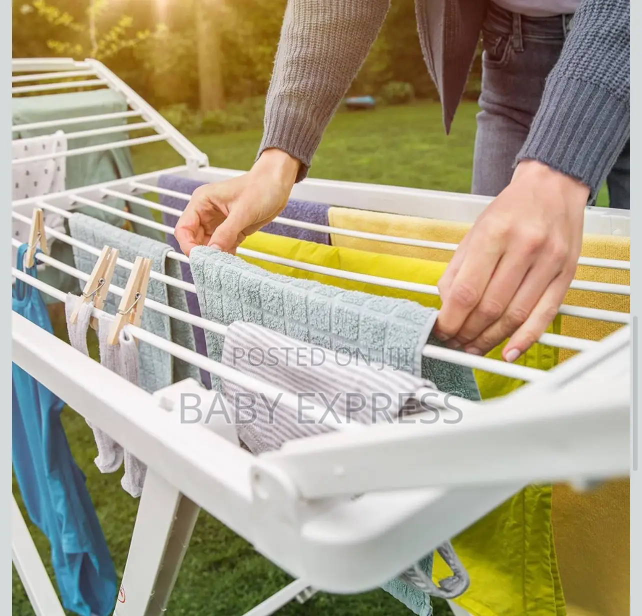 High Quality Foldable Plastic Clothes Dryingrack 4 Indoor Outdoor Use