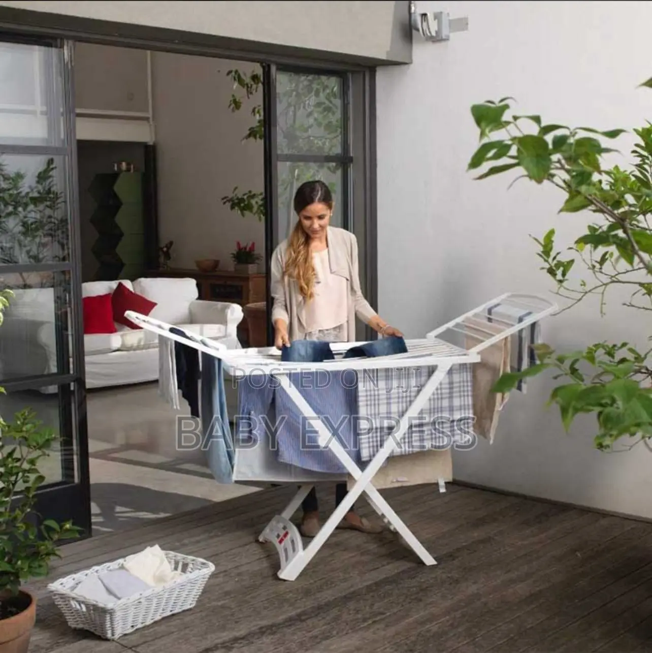 High Quality Foldable Plastic Clothes Dryingrack 4 Indoor Outdoor Use