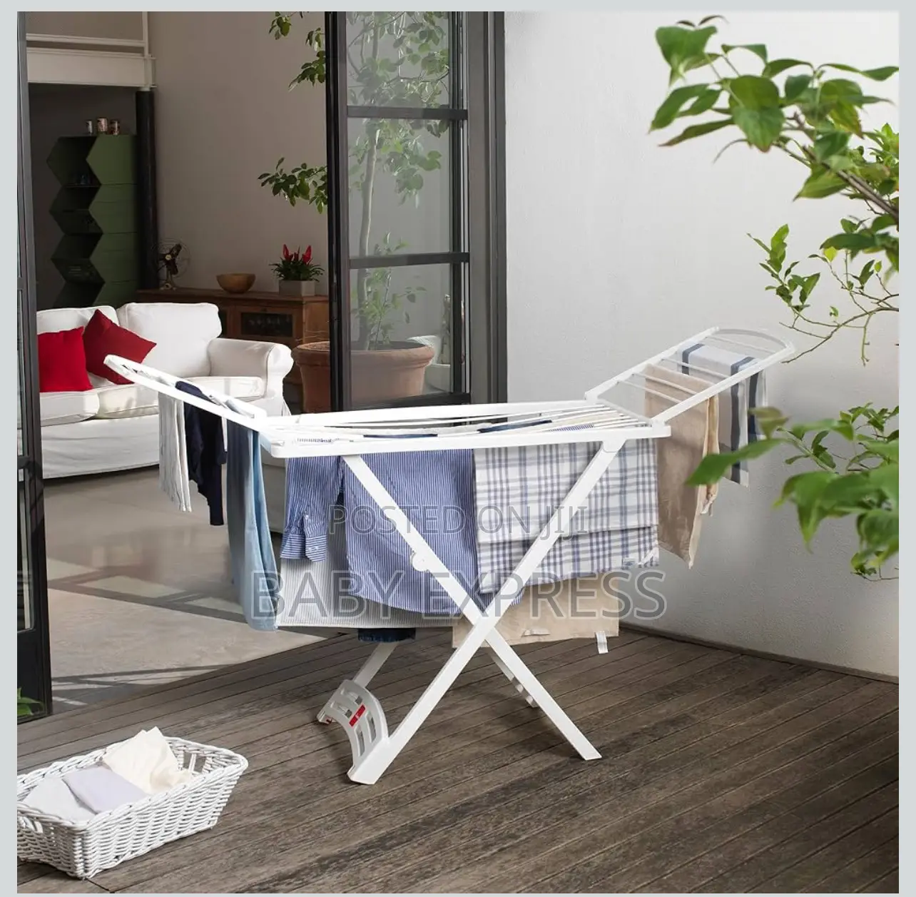 High Quality Foldable Plastic Clothes Dryingrack 4 Indoor Outdoor Use