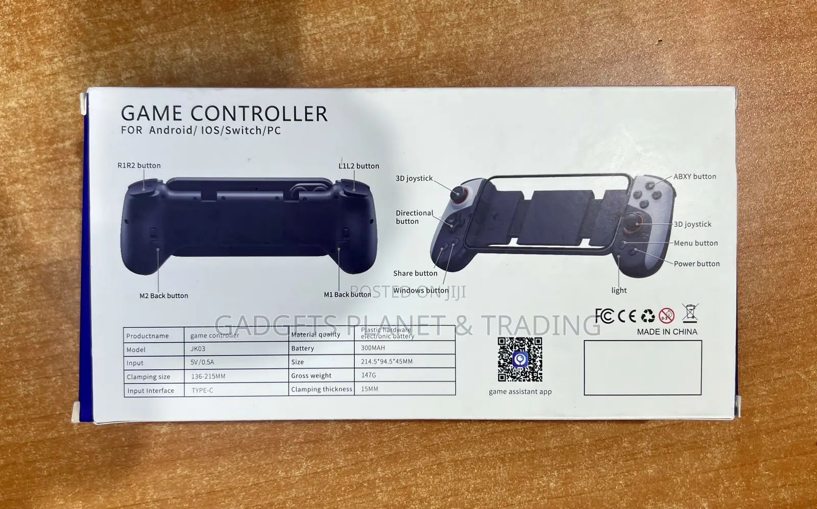 Bluetooth Rechargeable Game Controller for Android Ios Switch Pc