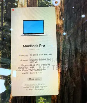Laptop Apple MacBook Pro 2019 32GB Intel Core i9 SSD 512GB