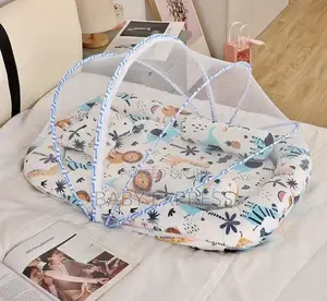 Baby Bed With 3pillows,Cushions, And Mosquito Net