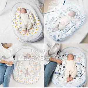 Baby Bed With 3pillows,Cushions, And Mosquito Net