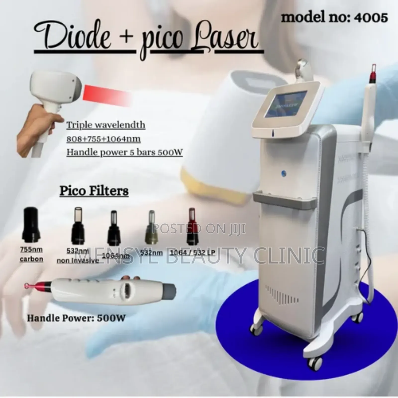 2-in-1 Laser Machine /Picosecond for Tattoo Removal / Hair Removal