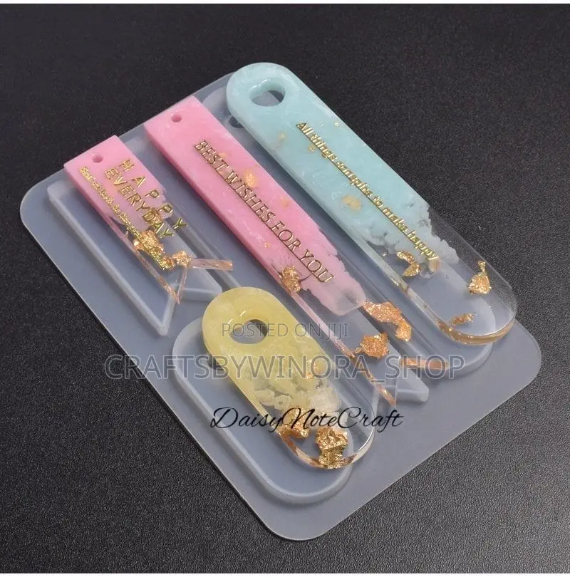 Resin Bookmark Mould – 4 Unique Shapes