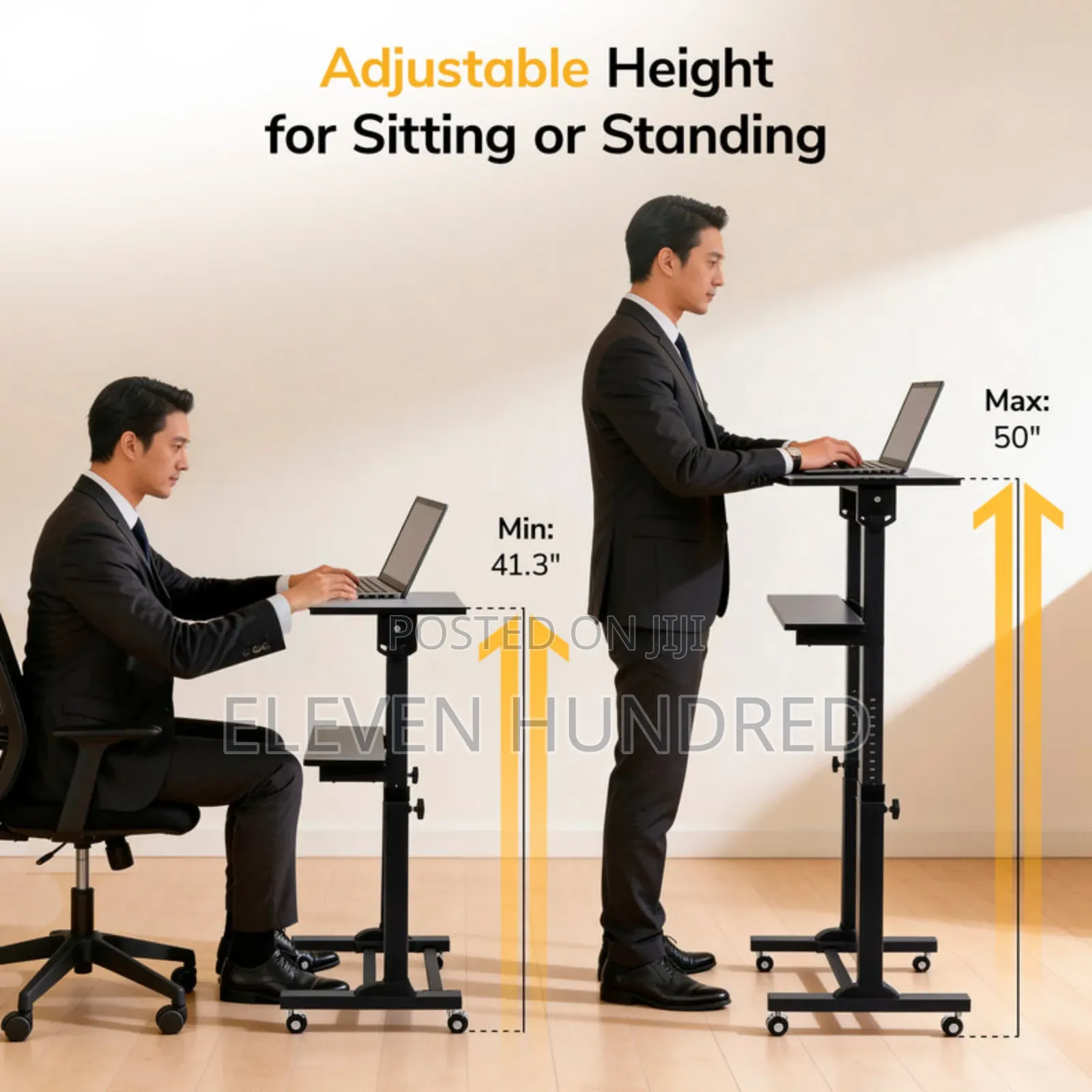 Mobile Lectern Stand Up Desk