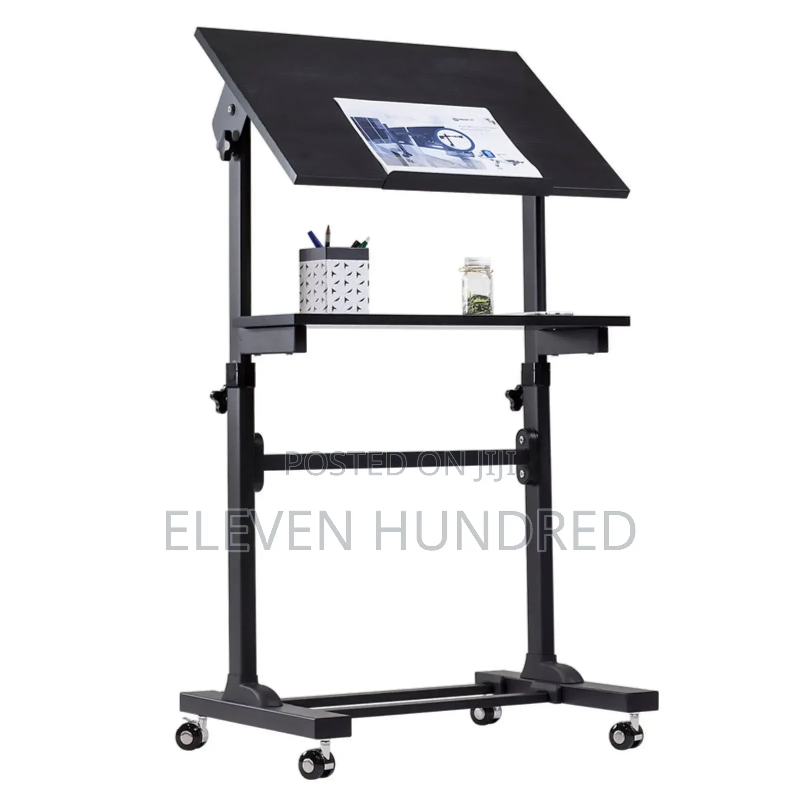 Mobile Lectern Stand Up Desk