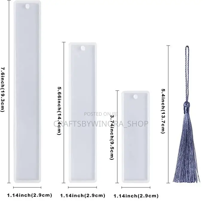 Bookmark Mould Set – Small, Medium, Large + 5 Tassels