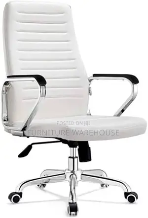 Ribbed Pu Leather Executive Office Chair