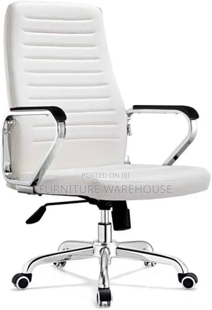 Ribbed Pu Leather Executive Office Chair