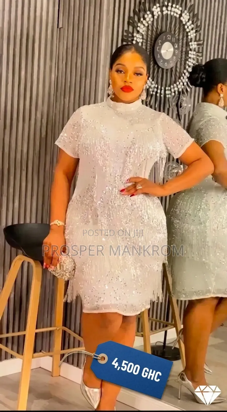 Ladies Dress Crystal Diamond Beaded Dress