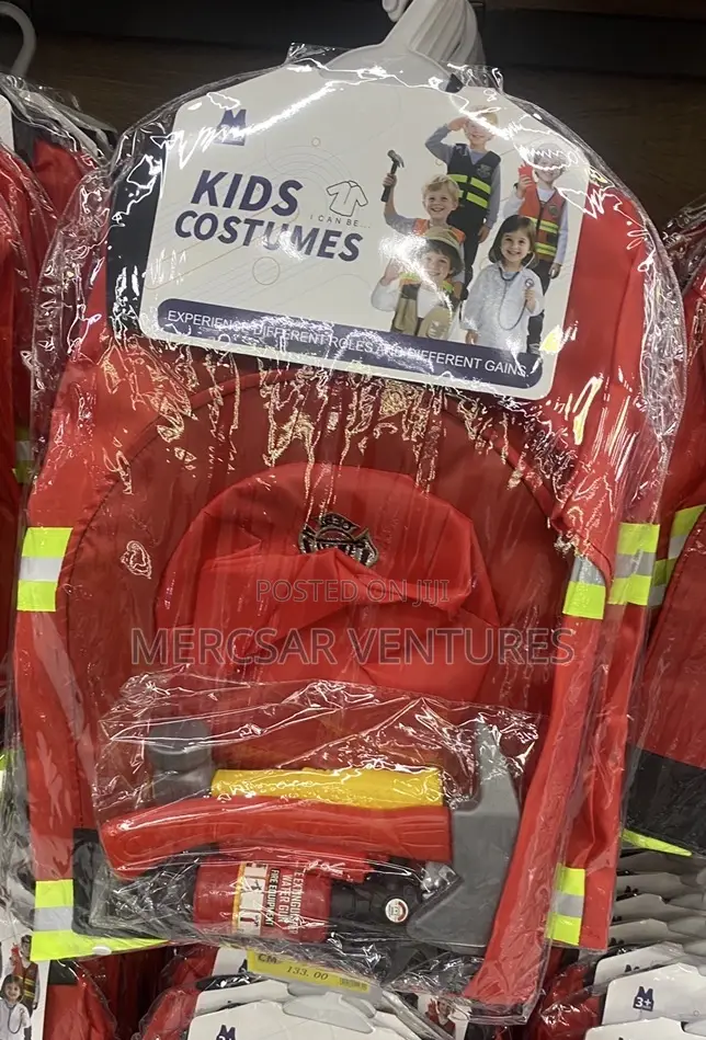 Kids Fireman Firefighter Costume Accessories Set for Unisex 3-12yrs