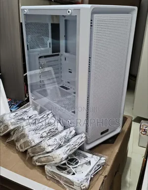 White Color Atx Gaming Case With Full Complete RGB Fans