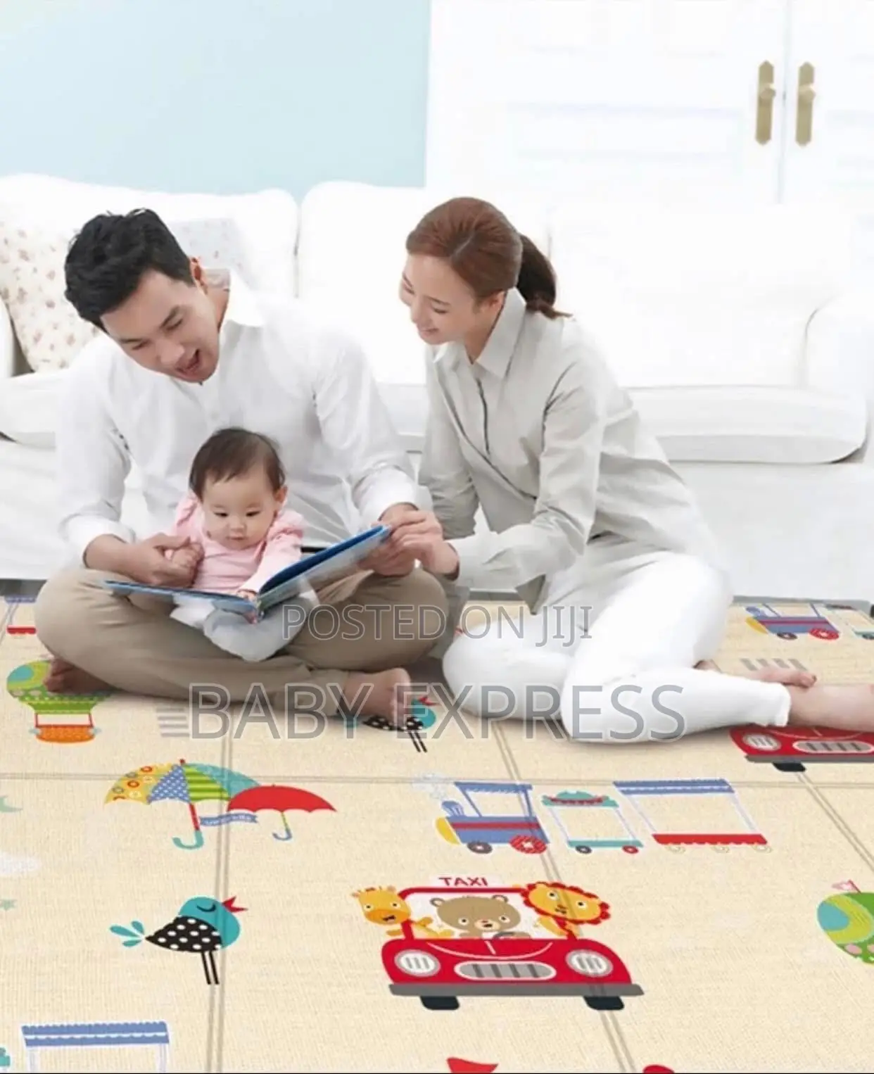 Large Foldable Baby Playmat Xpe Foam Crawling Mat - Double-Sided