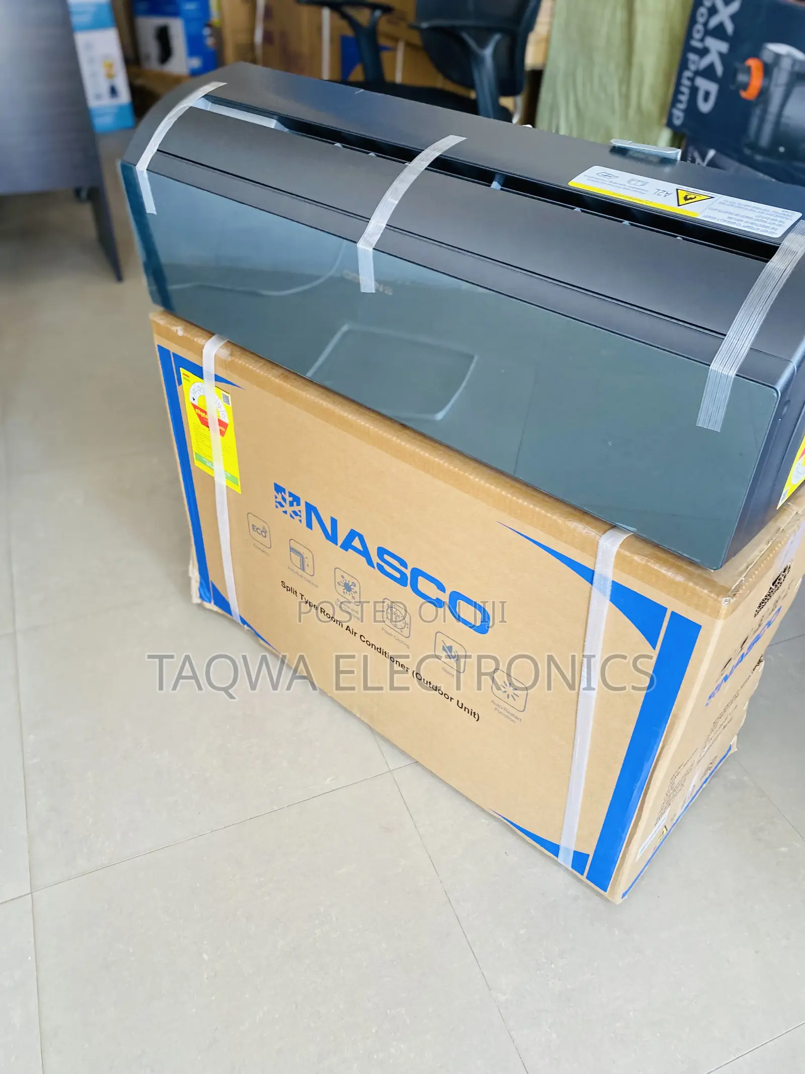 Comforting Nasco 1.5hp Black Mirror Air Conditioner