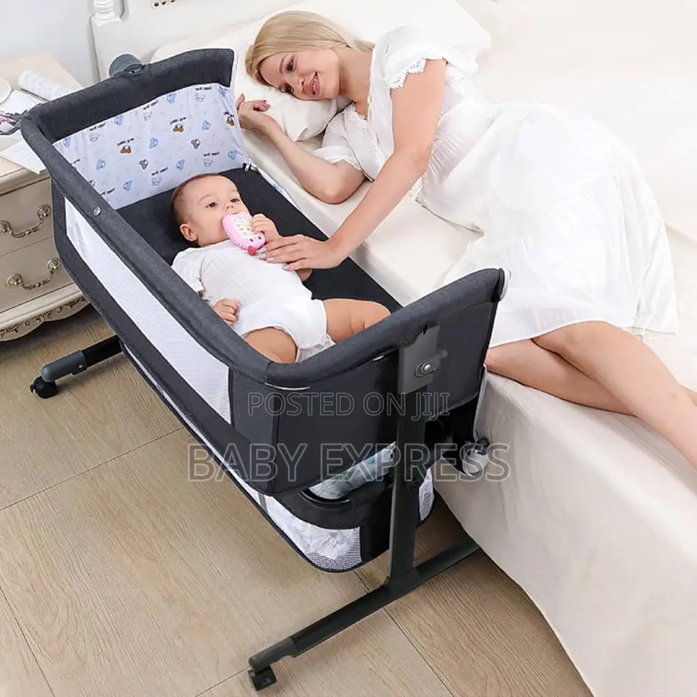Premium 3-in-1 Baby Foldable Bed Bedside Bassinet With Mattress