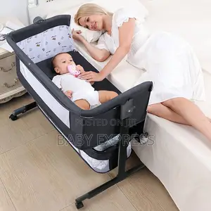 Premium 3-in-1 Baby Foldable Bed Bedside Bassinet With Mattress